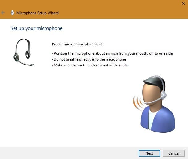 Emplacement du microphone Windows Ext Microphone