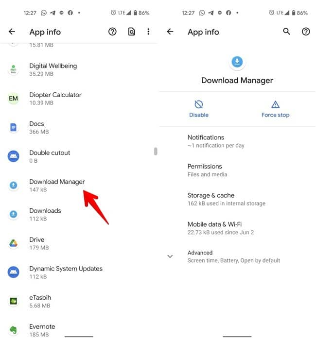 Services Google Play Activer la gestion des téléchargements