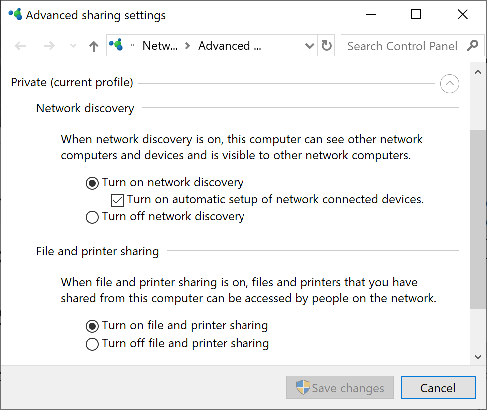 Windows Activer le partage réseau