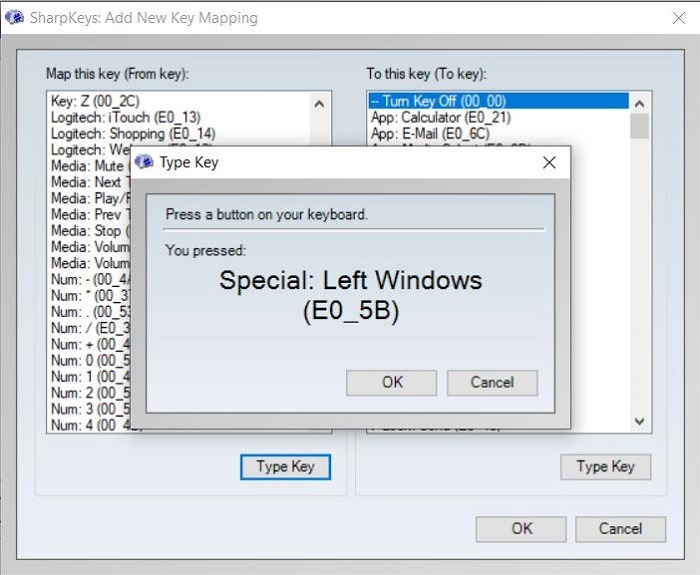 Remap Windows Key Désactiver