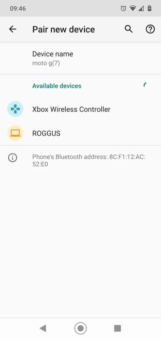 Connectez le contrôleur Xbox One Android Pair New Device
