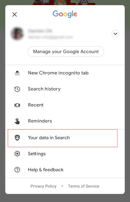 Application Google Android Sélectionner les données dans la recherche