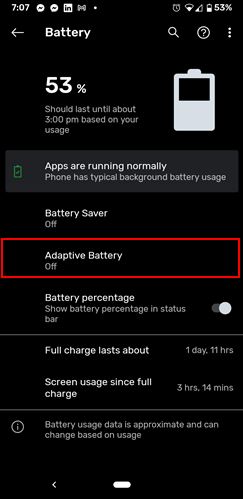 Arrêtez la batterie adaptative en arrière-plan des applications Android