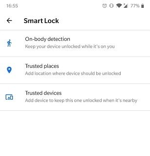 Comment configurer Smart Lock pour Android Affichage des options de Smart Lock