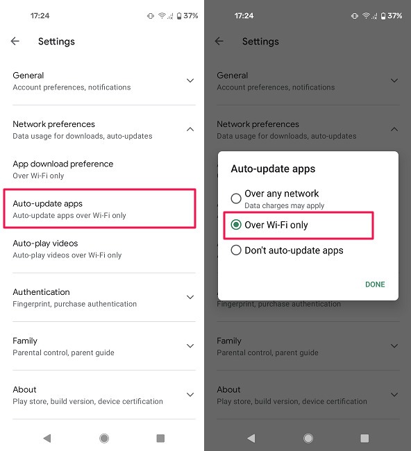 Comment mettre à jour les applications Android Play Store Update via Wi-Fi uniquement