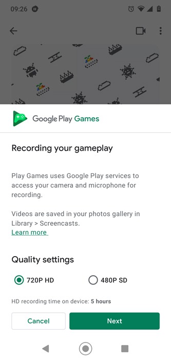 Applications d'enregistrement d'écran Android Jouer à des jeux