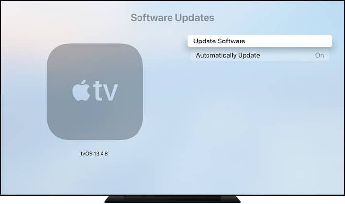 Ajout de la mise à jour du logiciel Apple TV Provider