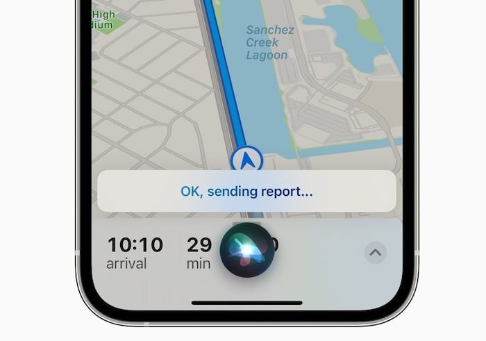 Signaler des incidents Apple Maps Siri
