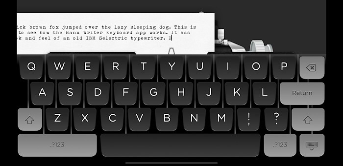 Applications de clavier Ios Hanx Writer