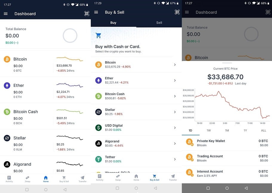 Les applications Android suivent les prix des crypto-monnaies Bitcoin Blockchain Wallet