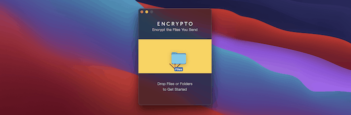 Faire glisser un dossier sur l'application Encrypto.