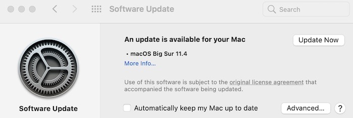La souris ne fonctionne pas Mise à jour du logiciel Mac