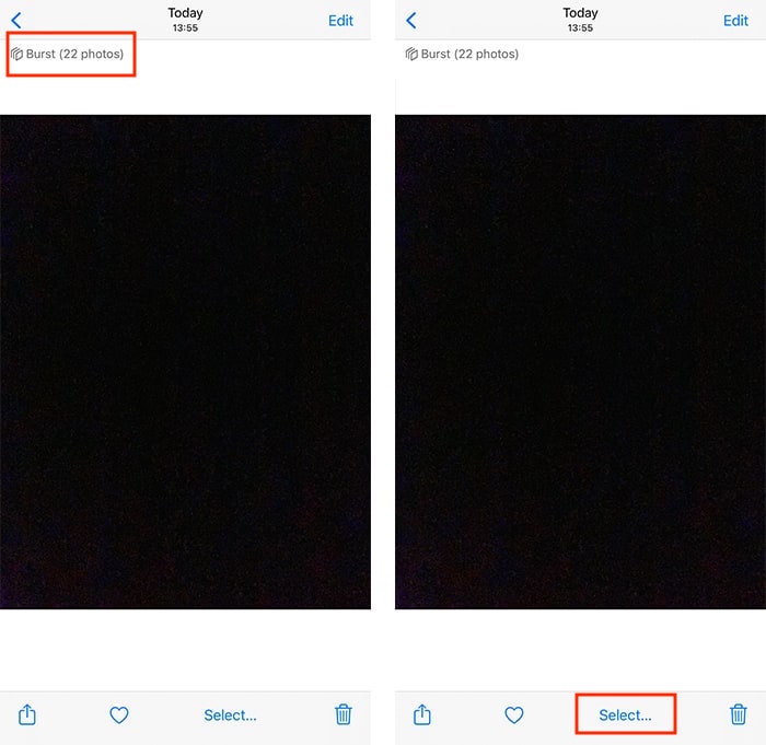 Suppression de photos en rafale Iphone Accéder à la galerie en rafale dans l'application Photos