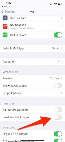 Bloquer les pixels de suivi Mail Ios Email 1