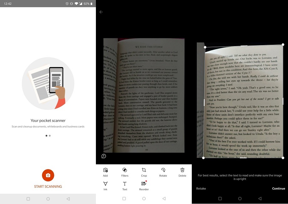 Applications de numérisation de documents Android Office Lens