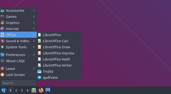 Bureau du logiciel d'examen Lubuntu 20 10 Mte