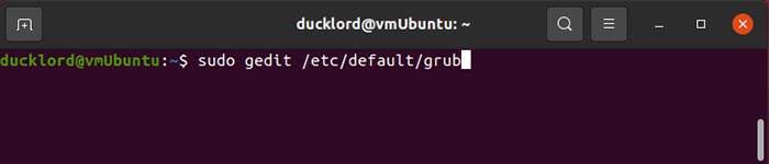 Accélérer Ubuntu Gedit Grub
