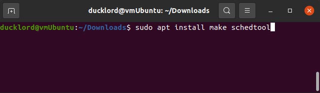 Accélérer l'installation d'Ubuntu Make Schedtool
