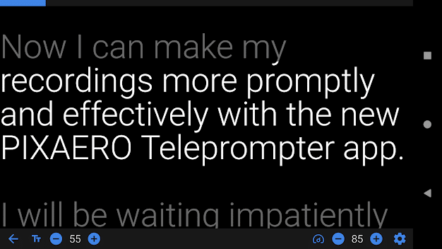 android-téléprompteur-app-pixaero-téléprompteur