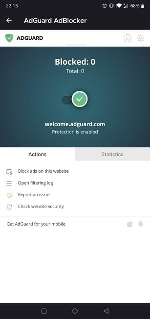 Meilleurs modules complémentaires Firefox pour Android Adguard Adblocker