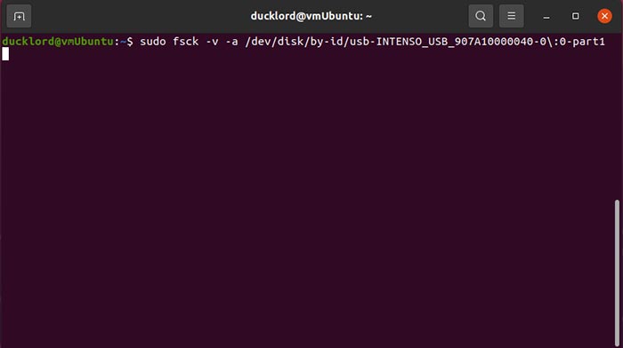 Réparer Usb Dans Linux Fsck Fix Disk