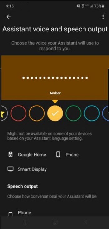 Modifier les options vocales de l'assistant Google