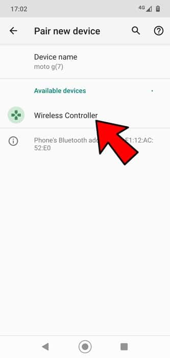 Connectez le contrôleur Ps4 Ps5 Android Bluetooth