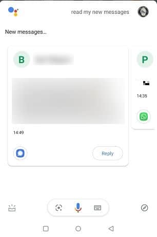 Envoyer des messages Assistant Google Lire les nouveaux messages