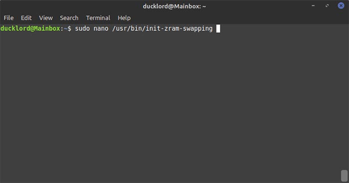 Configurer Zram sur Ubuntu Nano Init Zram Swapping