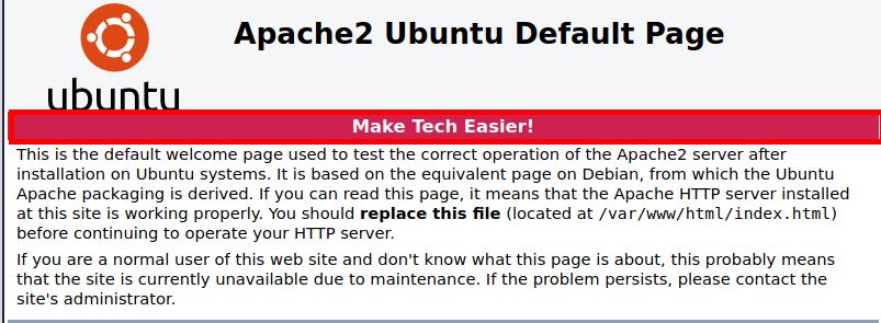 Serveur Web Ubuntu Modifier la valeur par défaut