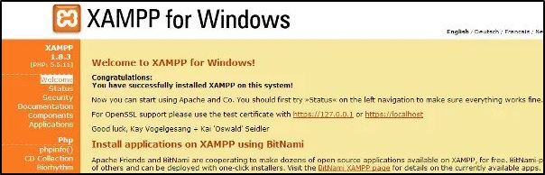 Configuration de la page Web Windows Xampp 1