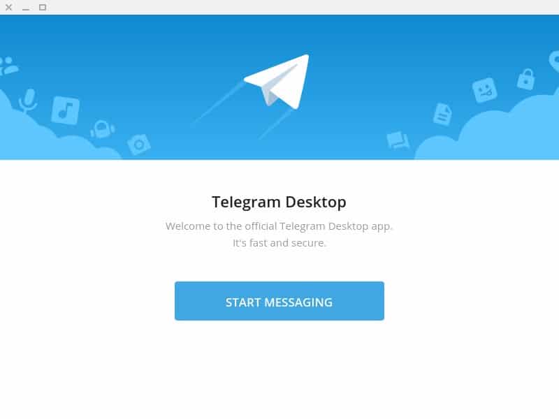 Telegram Linux Flatpak en cours d'exécution