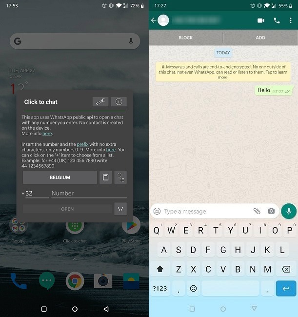 Améliorez l'expérience Whatsapp Cliquez pour discuter