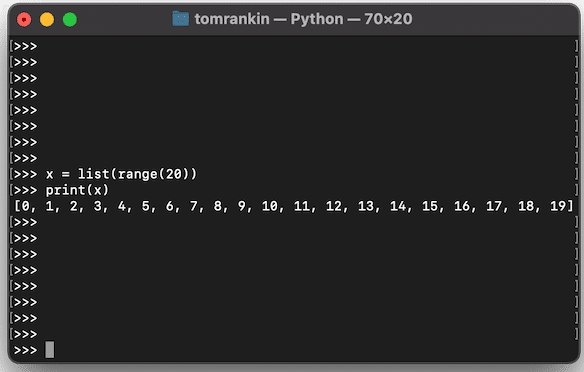 Liste des plages Python