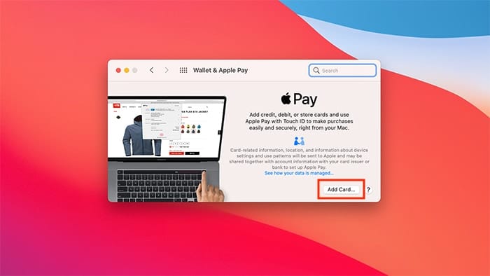 Configurer Apple Pay Wallet Macos