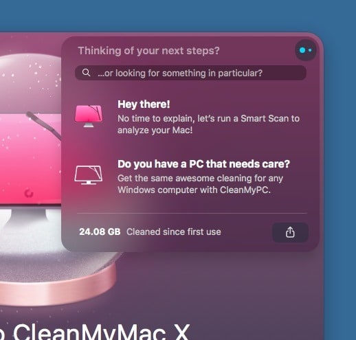 Assistant intelligent Cleanmymacx