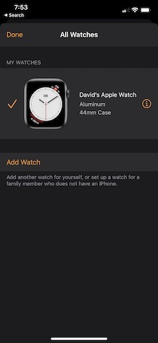 Commuter Apple Watch Iphone Dissocier la montre