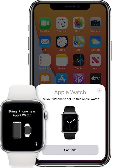Changer l'écran de configuration de la paire Apple Watch Iphone