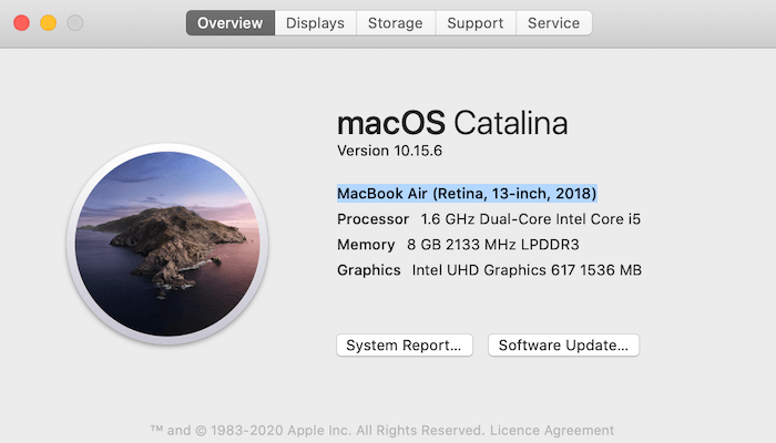 Vous trouverez des informations détaillées sur la marque et le modèle de votre Mac, dans le "À propos de ce Mac" la fenêtre. 