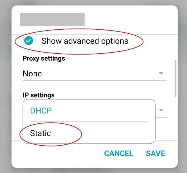Comment réparer l'erreur d'attribution d'adresse IP sur Android IP statique