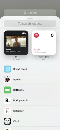 Apple Ios 14 Widgets Aujourd'hui Voir les widgets