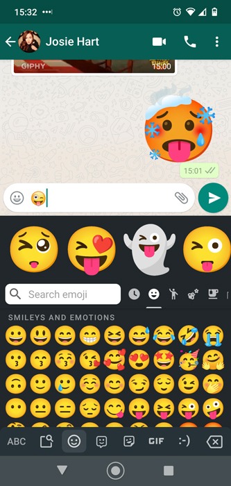 Intensification de Gboard pour Android Emoji Combos