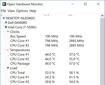Comment vérifier la température du processeur avec Open Hardware Monitor
