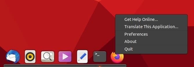 Plank Dock dans les préférences du menu Ubuntu