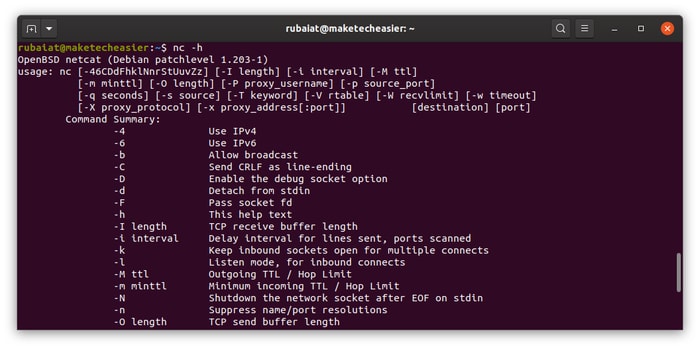 Netcat pour Linux