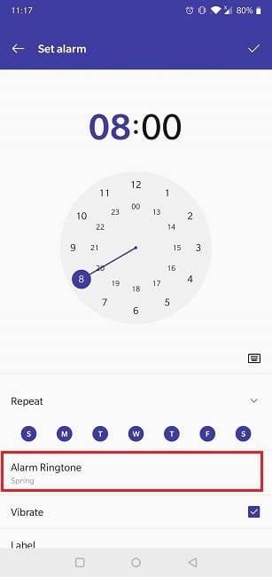 Comment définir la sonnerie par défaut de l'application Spotify Alarm Native Clock