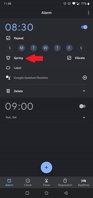 Comment définir la sonnerie personnalisée de l'horloge Google de l'alarme Spotify
