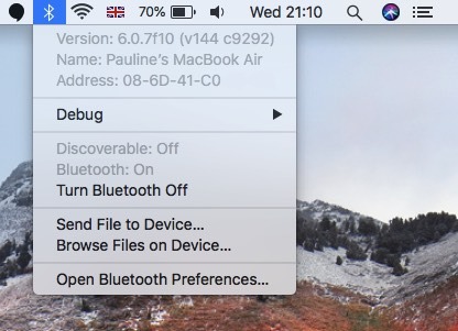 Vous pouvez accéder à macOS' "Déboguer" menu, à l'aide du raccourci clavier « Maj+Option ».