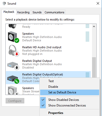 enable-optical-spdif-port-windows-10-set-as-default-device