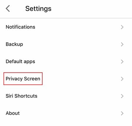 Écran de confidentialité des paramètres sécurisés de Google Drive